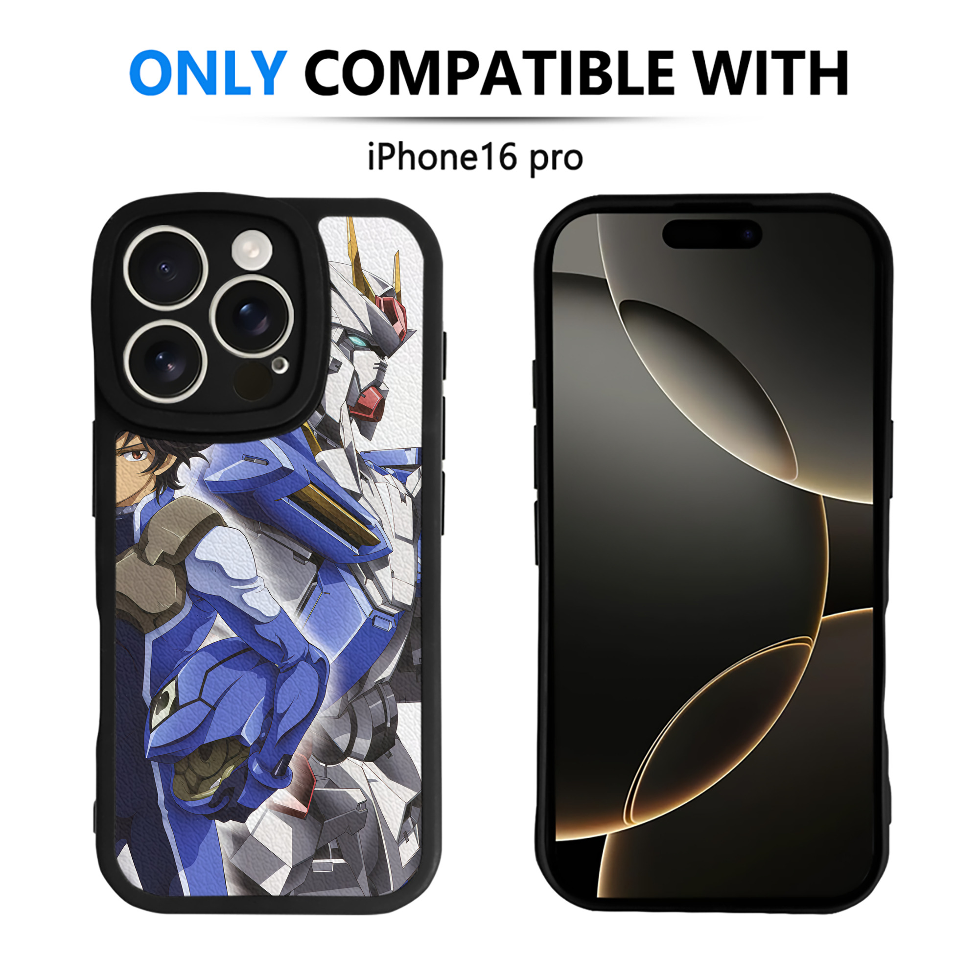 （画像用） 機動戦士ガンダム Mobile Suit Gundam 【iPhone 16シリーズ対応】シリコンスマホケース（レザー調） 材質：シリコン